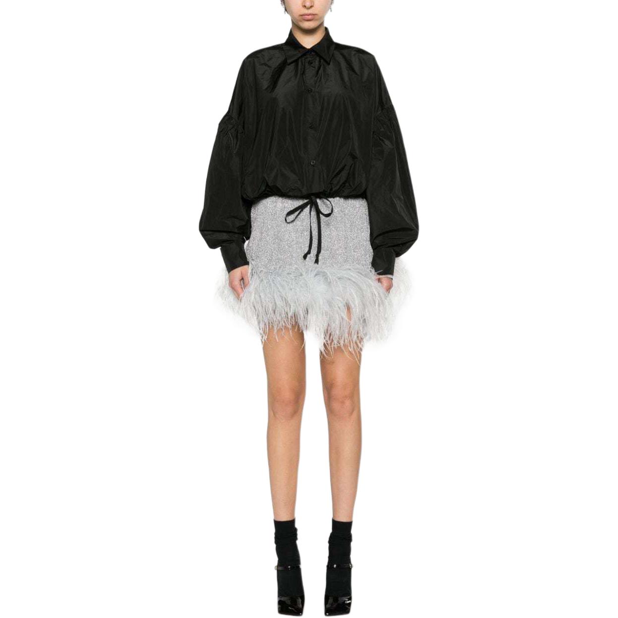 Lookbook (W) MSGM 女裝黑色泡泡袖長袖襯衫 3641MDE21247109-99