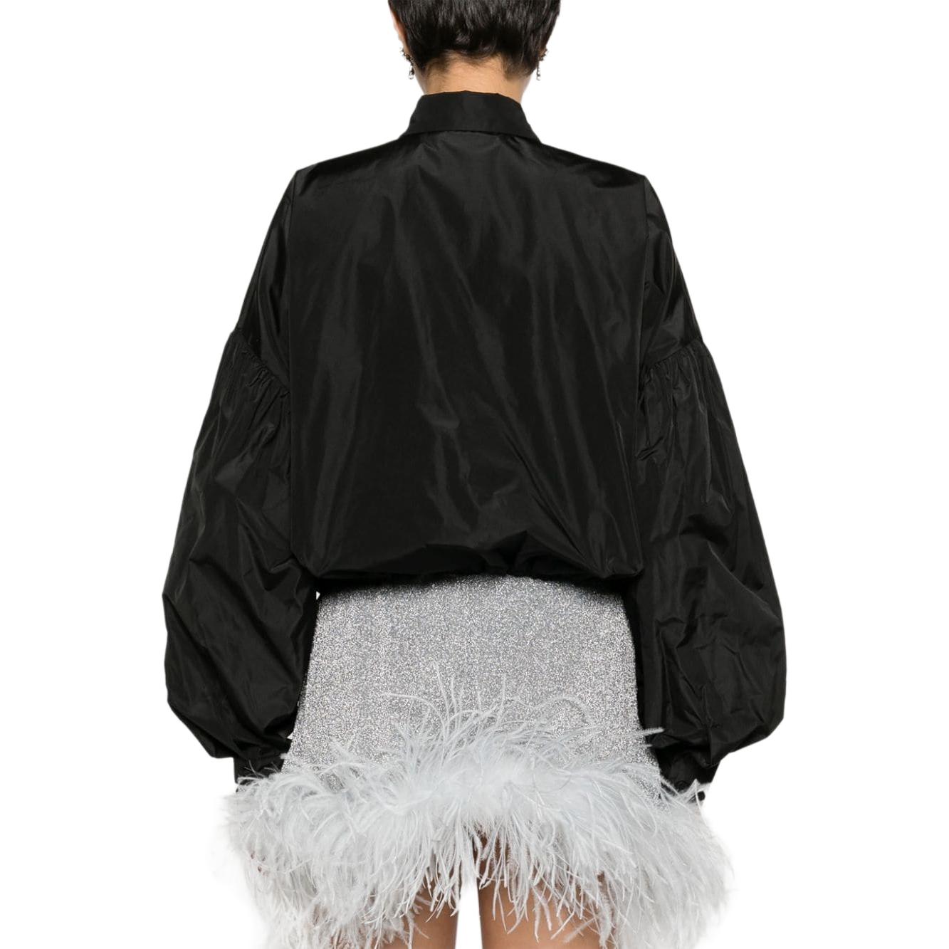 Shop (W) MSGM 女裝黑色泡泡袖長袖襯衫 3641MDE21247109-99