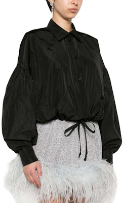 (W) MSGM 女裝黑色泡泡袖長袖襯衫 3641MDE21247109-99 Purchase (W) MSGM 女裝黑色泡泡袖長袖襯衫 3641MDE21247109-99