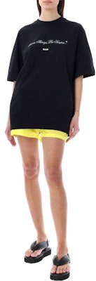 (W) MSGM 솔리드 컬러 크루넥 그래픽 프린트 티셔츠 3442MDM125237002-99 Lookbook (W) MSGM 솔리드 컬러 크루넥 그래픽 프린트 티셔츠 3442MDM125237002-99