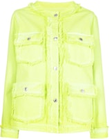 (Women) MSGM SS22 Yellow Fringed Denim Jacket 3241MDH43T227258-06 (Women) MSGM SS22 Yellow Fringed Denim Jacket 3241MDH43T227258-06