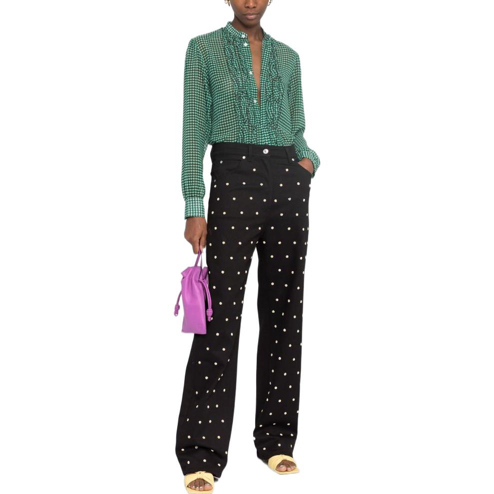 Lookbook (W) MSGM SS22 비즈 데님 진 블랙. 3242MDP14922748499