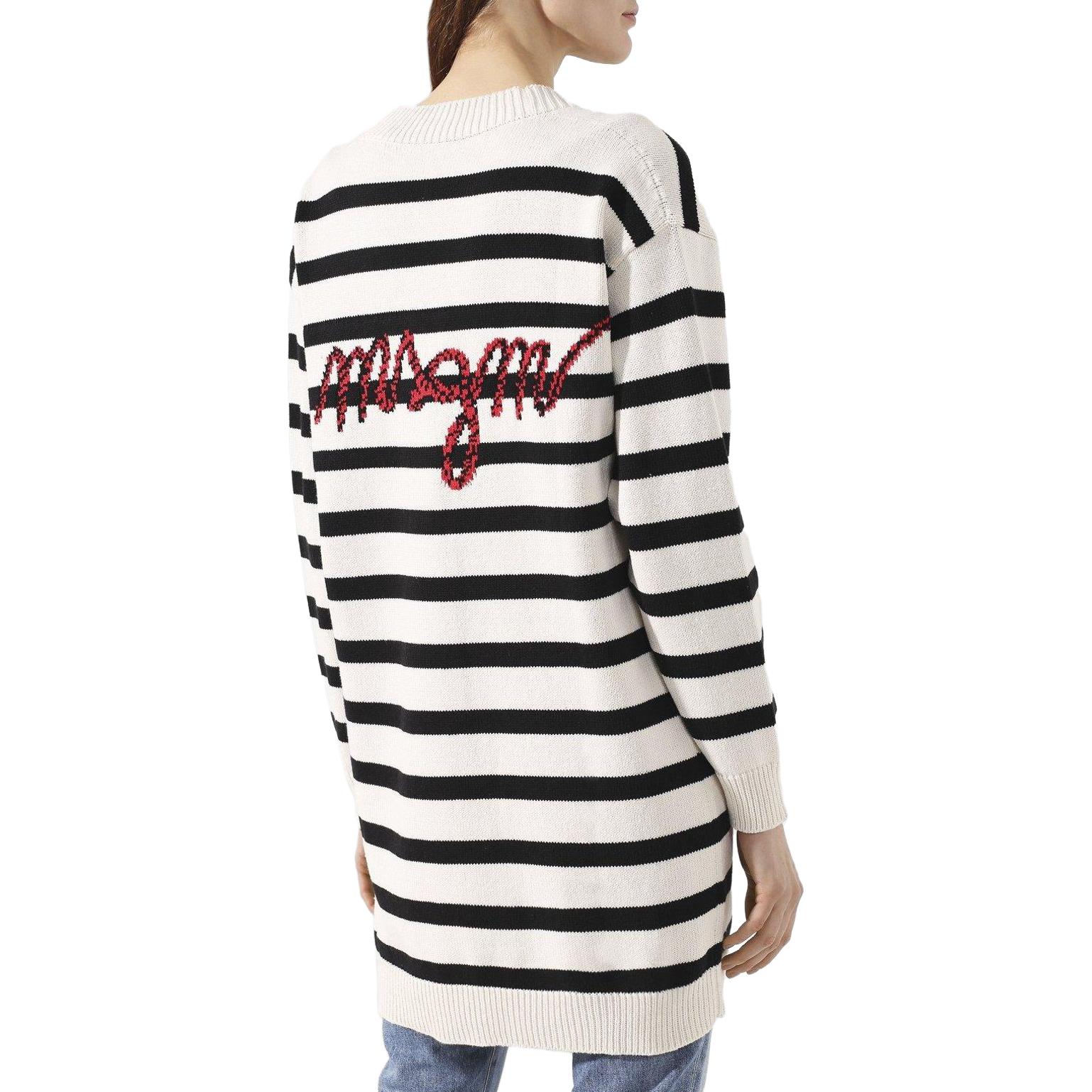 Shop (W) MSGM SS23 스트라이프 니트 풀오버 멀티컬러 2841MDM143-207295-99