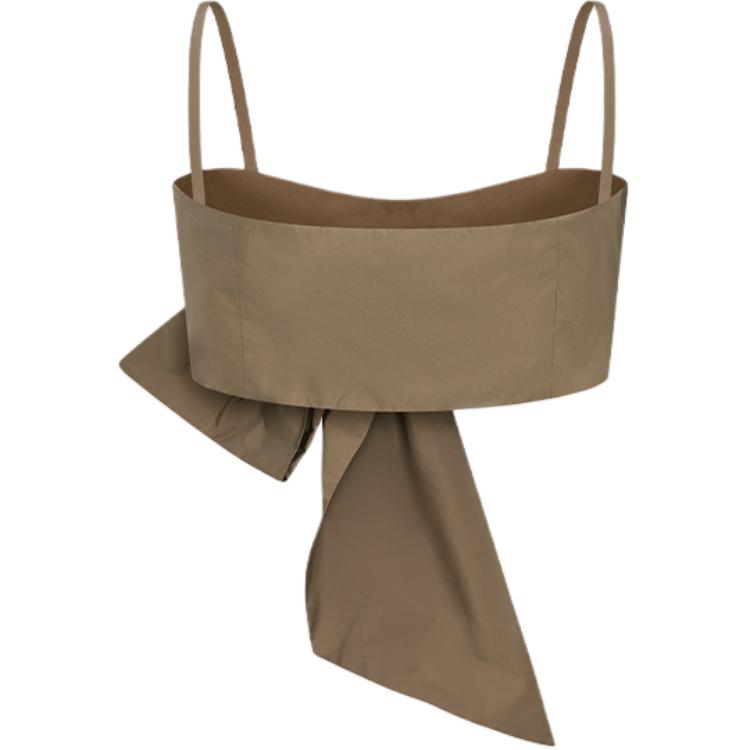 Lookbook (W) MSGM SS24 Top Corto Verde Militar con Lazo. 3641MDT03A-247109-37