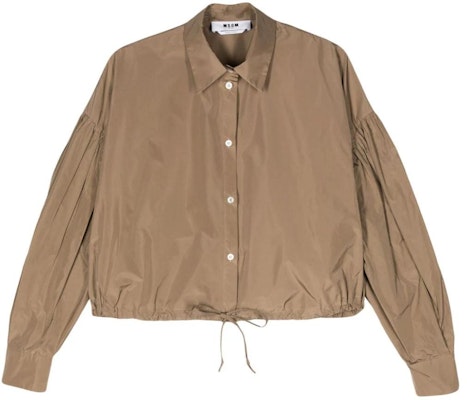 (W) MSGM SS24 Kemeja Lengan Panjang Beige Lantern Sleeve Butang Depan. 3641MDE21247109-BEIGE Order (W) MSGM SS24 Kemeja Lengan Panjang Beige Lantern Sleeve Butang Depan. 3641MDE21247109-BEIGE