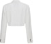 Lookbook (W) Blazer Corto a Rayas de Doble Botonadura MSGM SS24 Blanco 3641MDG17247117-01