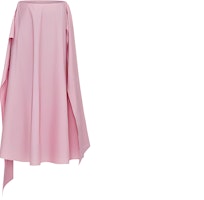 (Women) MSGM SS24 Pink Solid A-line Midi Casual Skirt 3641MDD16247101-12 (Women) MSGM SS24 Pink Solid A-line Midi Casual Skirt 3641MDD16247101-12