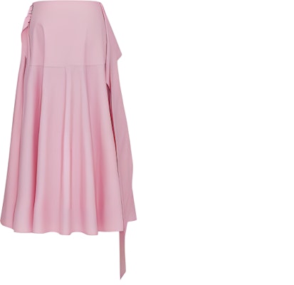 (W) MSGM SS24 핑크 솔리드 A라인 미디 캐주얼 스커트 3641MDD16247101-12 Lookbook (W) MSGM SS24 핑크 솔리드 A라인 미디 캐주얼 스커트 3641MDD16247101-12