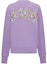 Lookbook (W) MSGM SS24 플로럴 레터 크루넥 긴팔 스웨트셔츠 여성 바이올렛 3642MDM90-247000-Violet