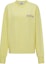 Order (W) MSGM SS24 플로럴 레터링 크루넥 긴팔 맨투맨 라이트 옐로우 3642MDM90-247000-Light yellow