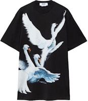 (Women) MSGM Swan Print Short Sleeve Straight Hem Dress Women’s Black. 3742MDA78247798-BLACK (Women) MSGM Swan Print Short Sleeve Straight Hem Dress Women’s Black. 3742MDA78247798-BLACK