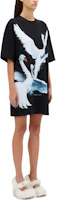 Purchase (W) MSGM 天鵝印花短袖直筒連衣裙 女裝 黑色 3742MDA78247798-BLACK