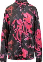 (Women) MSGM Tie-Dye Print Point Collar Button Long Sleeve Shirt Women Multicolor 3542MDE06A237860-14 (Women) MSGM Tie-Dye Print Point Collar Button Long Sleeve Shirt Women Multicolor 3542MDE06A237860-14