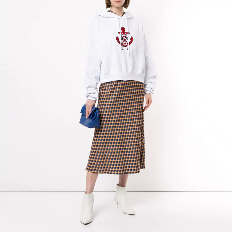 Lookbook (W) MSGM 白色錨圖案連帽衫 2641MDM17019529901