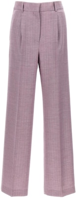 (W) MSGM 여성용 솔리드 스트레이트 지퍼 캐주얼 팬츠 퍼플. 3542MDP18-237814-70 Order (W) MSGM 여성용 솔리드 스트레이트 지퍼 캐주얼 팬츠 퍼플. 3542MDP18-237814-70