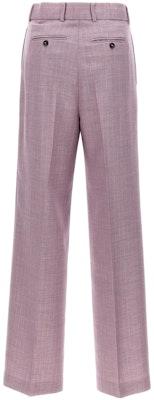 (W) MSGM 여성용 솔리드 스트레이트 지퍼 캐주얼 팬츠 퍼플. 3542MDP18-237814-70 Lookbook (W) MSGM 여성용 솔리드 스트레이트 지퍼 캐주얼 팬츠 퍼플. 3542MDP18-237814-70