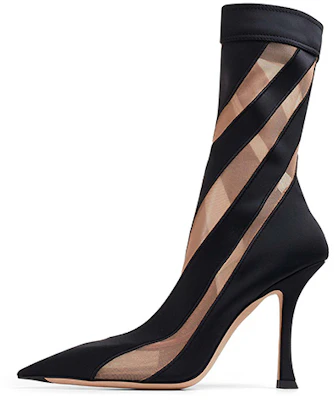 (Women) Mugler x Jimmy Choo Sock-Style Fashion Ankle Boots Black Nude JCXM Sock Ankle Boot AJJ in Black Nude Color Buy (Women) Mugler x Jimmy Choo Sock-Style Fashion Ankle Boots Black Nude JCXM Sock Ankle Boot AJJ in Black Nude Color