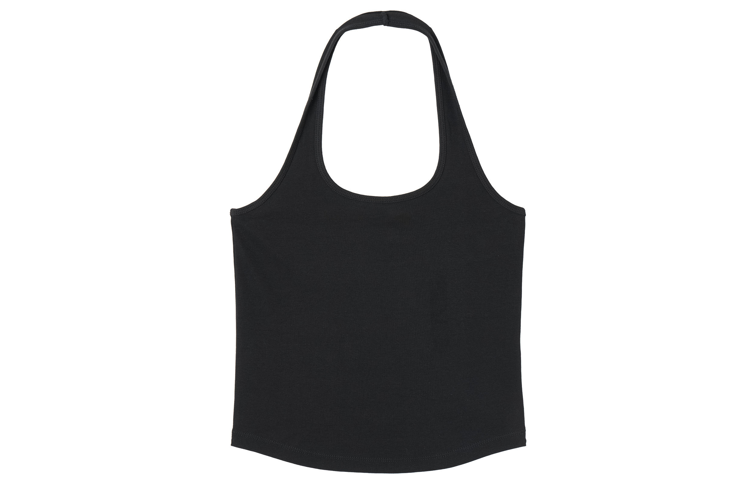 (Women) MUSINSA STANDARD Stylish Halterneck Slim Fit Breathable Casual Tank Top MWFTE6B11-BK
