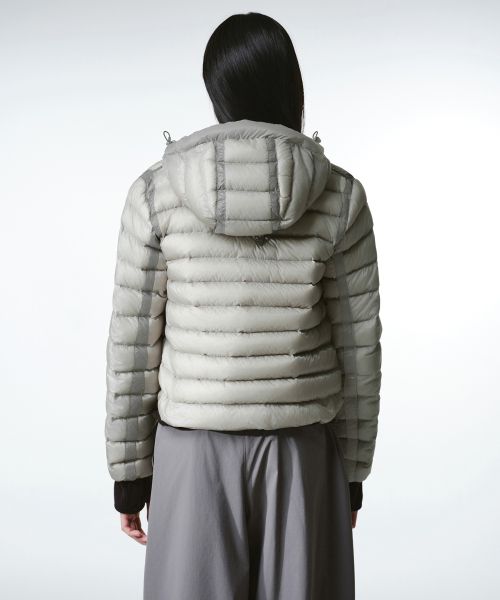 Lookbook (W) Musinsa Standard 女款 [City Leisure] 輕薄連帽羽絨外套 [淺灰色] MWFDJ9A02-LG