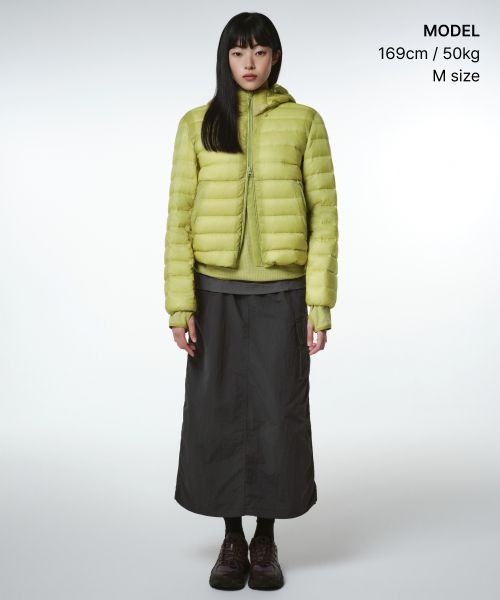 Shop (W) Musinsa Standard 女款城市休闲轻薄连帽羽绒服 [黄绿色] MWFDJ9A02-YG