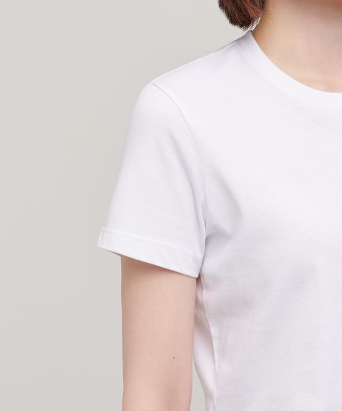 Details for (Women) MUSINSA STANDARD WOMEN [Cool Standard] Crew Neck Crop T-Shirt [White] MWBTS5Z10-WH