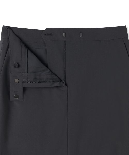 Shop (Women) MUSINSA STANDARD WOMEN [Cool Standard] Straight Maxi Skirt [Gray] MWFSK5C02-GR