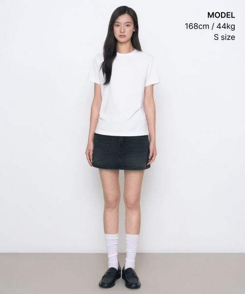 Order (Women) MUSINSA STANDARD WOMEN [Coolstandard] Basic Crew Neck T-Shirt [White] MWATS5Z09-WH