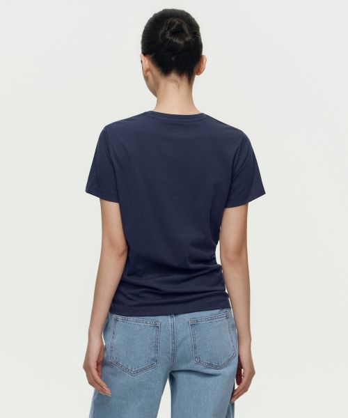 Lookbook (W) MUSINSA STANDARD レディース クールスタンダード ベーシッククルーネックTシャツ ネイビー MWATS5Z09-NA