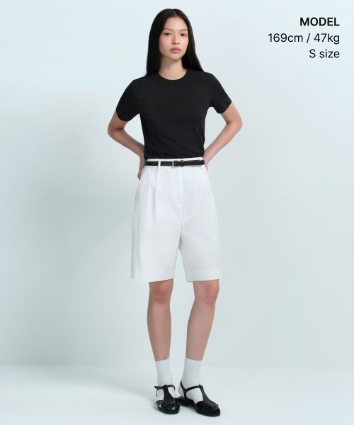 Shop (Women) MUSINSA STANDARD WOMEN [Coolstandard] Basic Crew Neck T-Shirt [Black] MWATS5Z09-BK