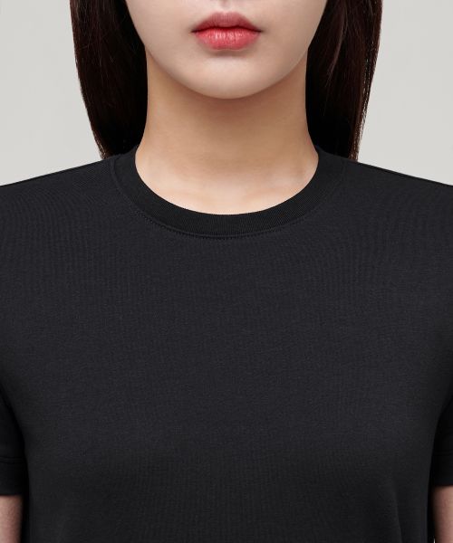 Purchase (Women) MUSINSA STANDARD WOMEN [Coolstandard] Basic Crew Neck T-Shirt [Black] MWATS5Z09-BK