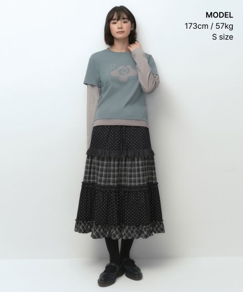 Order (W) Musinsa Standard Wanita Ohesio Baju-T Lengan Panjang Berlapis Kelabu Pudina MWFTL9D61-NG