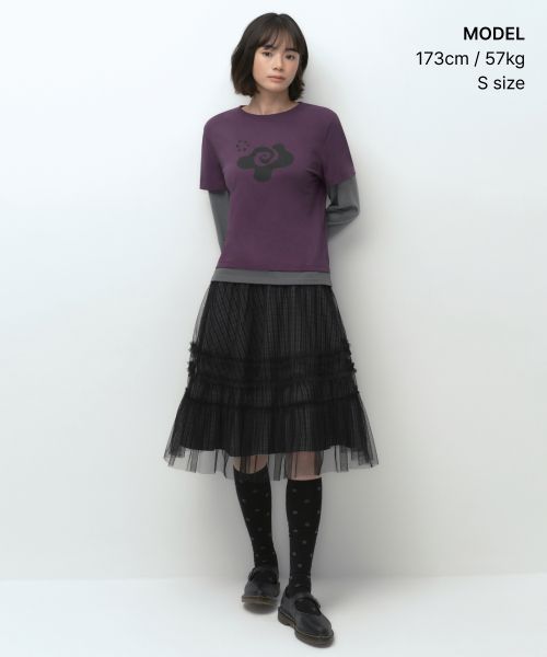 Order (W) MUSINSA STANDARD 女款【Ohesio联名】叠穿风长袖T恤【梅子紫】 MWFTL9D61-PC