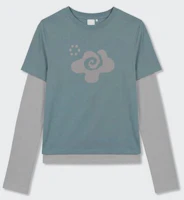 Shop (W) MUSINSA STANDARD 女款 Ohesio 聯名層次長袖 T 恤(薄荷灰) MWFTL9D61-NG