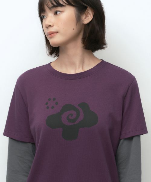 Purchase (W) MUSINSA STANDARD 女款【Ohesio联名】叠穿风长袖T恤【梅子紫】 MWFTL9D61-PC