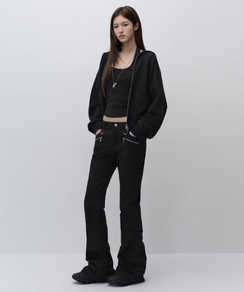 (Women) Musinsa Standard Women [Unbound Girl]  Flare Pants [Black] MWFPC8B15-BK