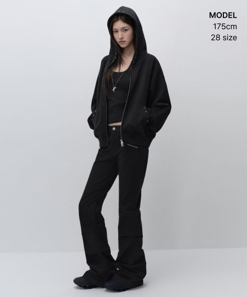 Order (W) MUSINSA STANDARD 女款 Unbound Girl 喇叭褲（黑色） MWFPC8B15-BK