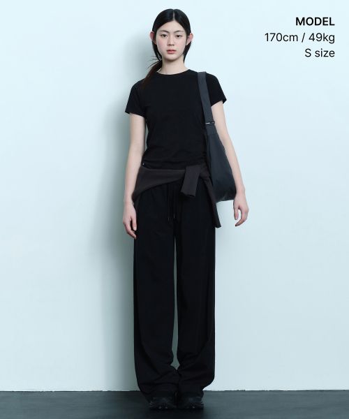 Order (Women) Musinsa Standard Women [UV Protection]  Slim Crew Neck T-Shirt [Black] MWFTS5B14-BK