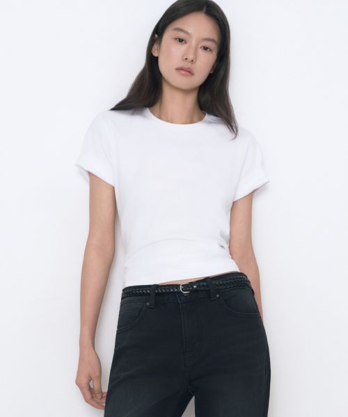 (Women) MUSINSA STANDARD WOMEN Basic Crew Neck T-Shirt [White] MWJTS0Z02-WH