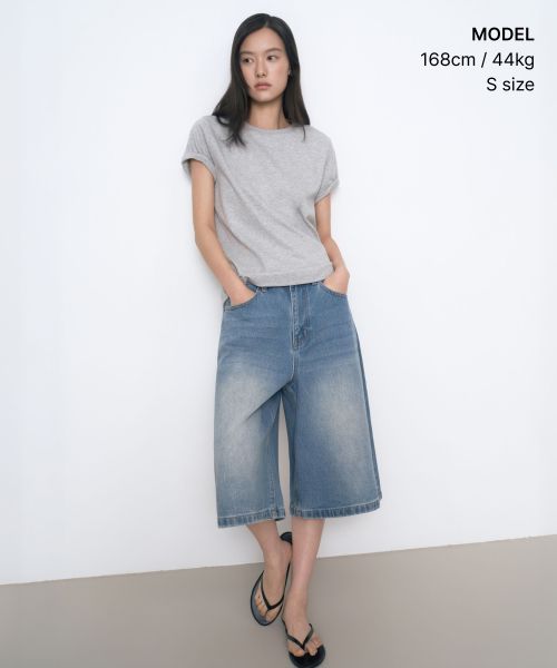 Order (Women) MUSINSA STANDARD WOMEN Basic Crew Neck T-Shirt [Medium Gray] MWJTS0Z02-MR