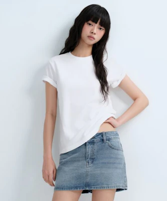 (W) MUSINSA STANDARD 女款基本款白色圓領T恤 MWJTS0Z02-WH Lookbook (W) MUSINSA STANDARD 女款基本款白色圓領T恤 MWJTS0Z02-WH