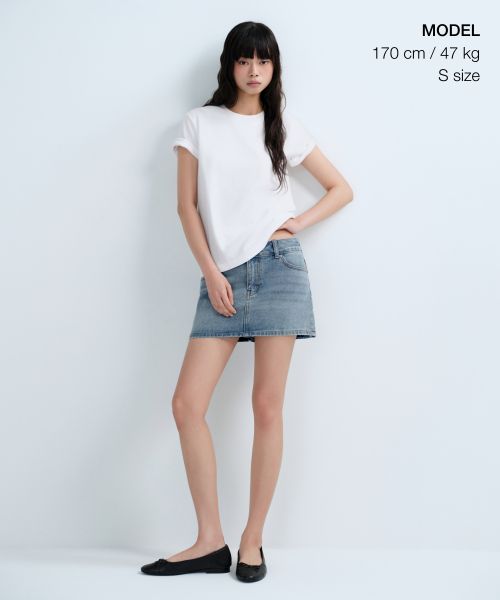 Shop (Women) MUSINSA STANDARD WOMEN Basic Crew Neck T-Shirt [White] MWJTS0Z02-WH