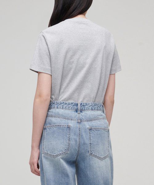 Details for (Women) MUSINSA STANDARD WOMEN Basic Crew Neck T-Shirt [Medium Gray] MWJTS0Z02-MR
