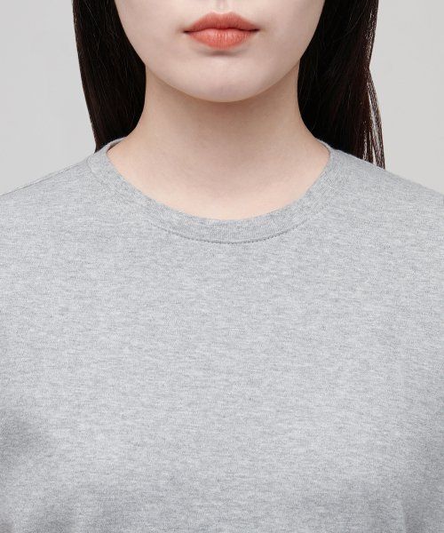 Sizing (Women) MUSINSA STANDARD WOMEN Basic Crew Neck T-Shirt [Medium Gray] MWJTS0Z02-MR