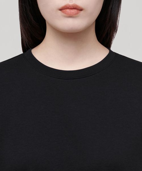 Sizing (W) MUSINSA STANDARD 女士基础款黑色圆领T恤 MWJTS0Z02-BK