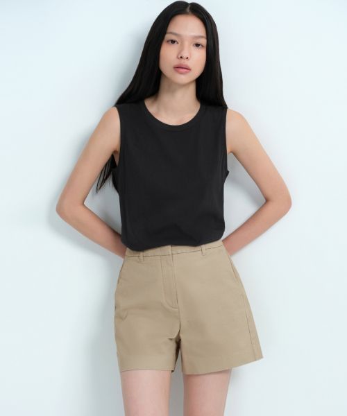 (Women) MUSINSA STANDARD WOMEN Basic Sleeveless Top [Black] MWJTE0Z11-BK
