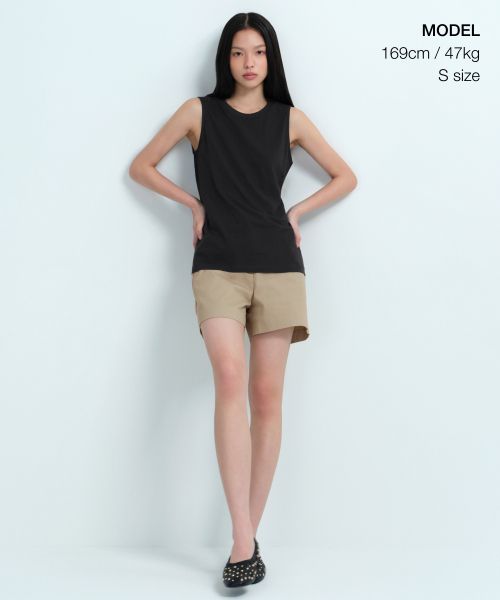 Order (Women) MUSINSA STANDARD WOMEN Basic Sleeveless Top [Black] MWJTE0Z11-BK