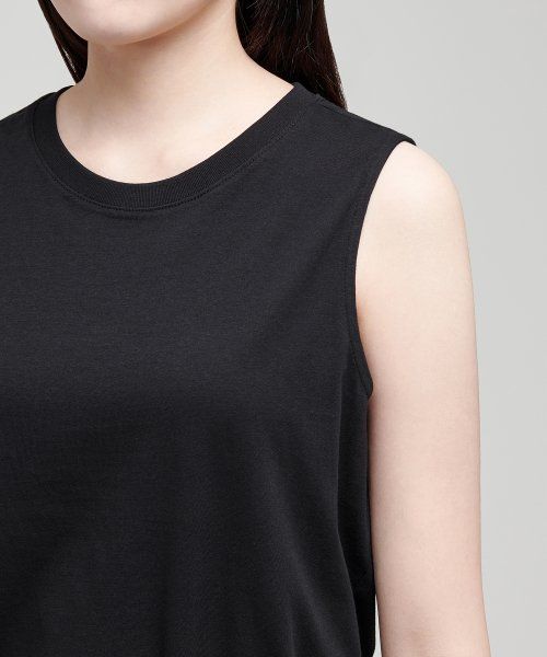 Sizing (Women) MUSINSA STANDARD WOMEN Basic Sleeveless Top [Black] MWJTE0Z11-BK