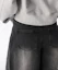 Details for (W) Pantalones Bermudas de Mezclilla Ancha Lavado Negro para Mujer MUSINSA STANDARD. MWENH4Z22-WC