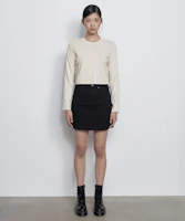 (Women) MUSINSA STANDARD WOMEN Black Denim Mini Skirt MWASN4Z01-BK (Women) MUSINSA STANDARD WOMEN Black Denim Mini Skirt MWASN4Z01-BK