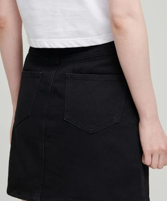 (Women) MUSINSA STANDARD WOMEN Black Denim Mini Skirt MWASN4Z01-BK 3